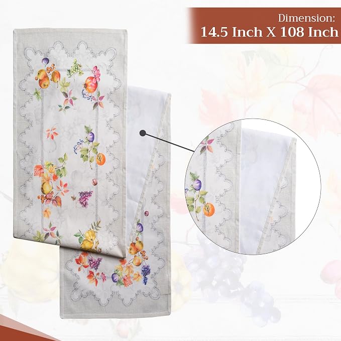 Maison d' Hermine Table Runner 100% Cotton 14.50" x 108" | Table Runners 108 - Image 4