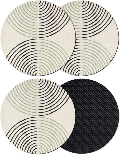 Modern Aesthetic Art Coasters Set of 4, Absorbent Coasters by Unknown