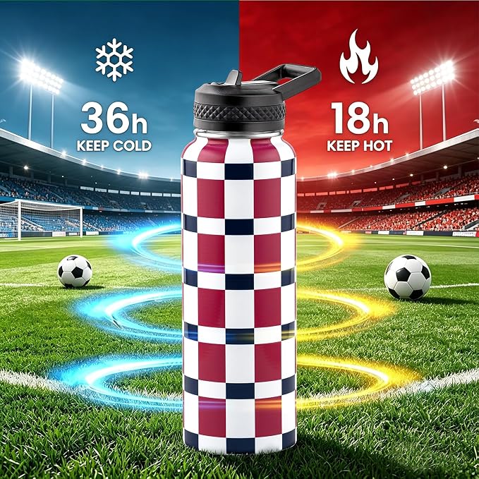 RAYMYLO Insulated Water Bottle 40 oz, Triple Wall Vacuum Stainless Steel | - Image 3
