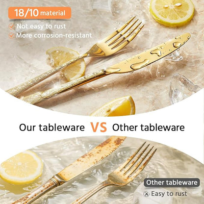 45 Piece Gold Silverware Set - Image 4