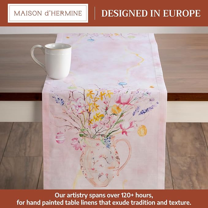 Maison d' Hermine Table Runner 100% Cotton 14.50" x 108" | Table Runners 108 - Image 2
