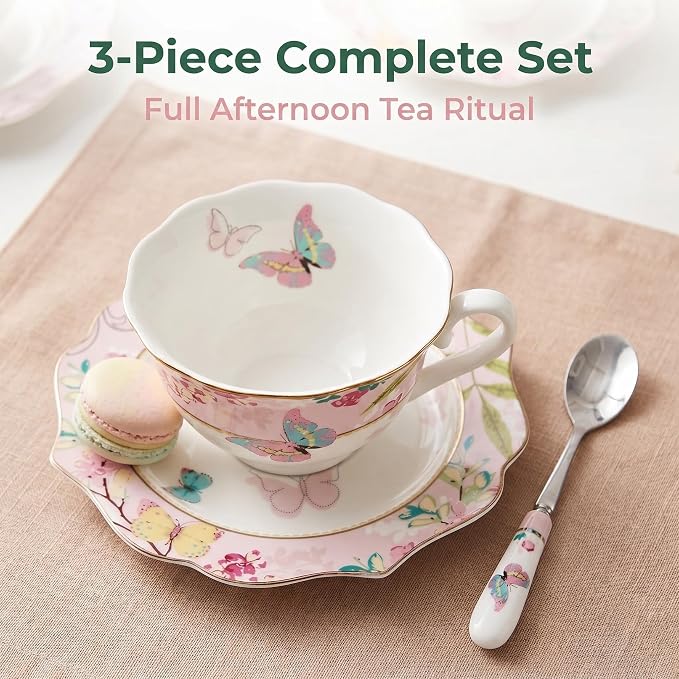 Vintage Royal Bone China Teacup Set - Image 5