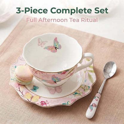 Vintage Royal Bone China Teacup Set - Image 5