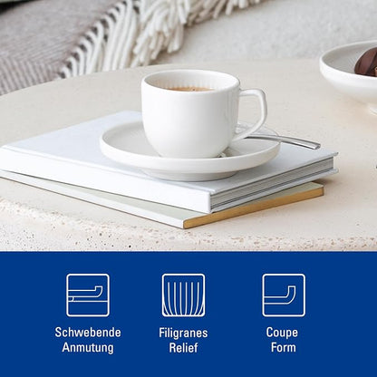 Villeroy & Boch Afina Espresso Cup Saucer, Premium Porcelain, Made in Germany - Image 7