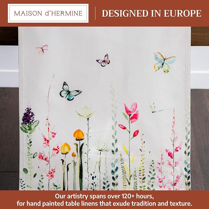 Maison d' Hermine Table Runner 100% Cotton 14.50" x 108" | Table Runners 108 - Image 2