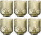 Green Vintage Drinking Glasses Set of 6-15oz Hand-Blown Highball Ribbed by TrophyToast
