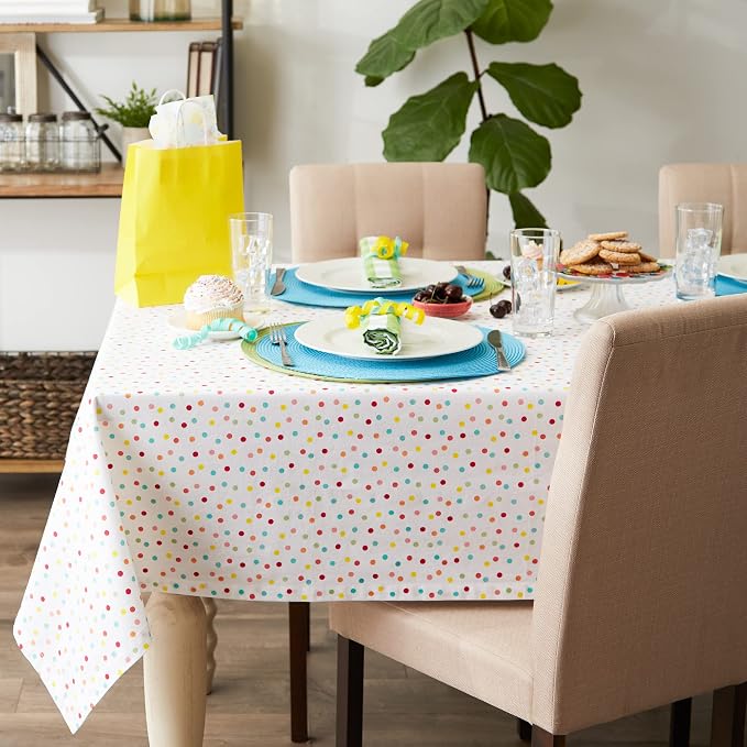 DII Polka Dot Party Print Tabletop Collection Reusable & Machine Washable - Image 4