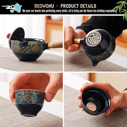 Chinese Tea Set, Chinese Gongfu Tea Set, Portable Teapot Set - Image 3