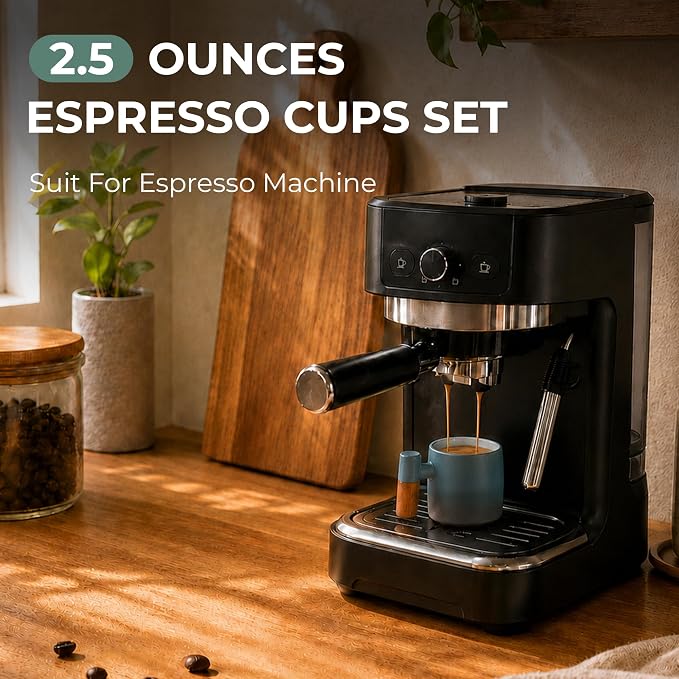 2.5oz Ceramic Espresso Cups, Demitasse Cups - Image 4