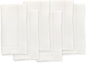 Solino Home Ivory Linen Napkins Set of 6-100% Pure Linen Hemstitch Dinner Napkins 20 x 20 Inch for Spring, Easter - Classic Hemstitch