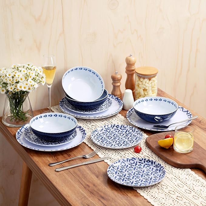 12pcs Melamine Dinnerware Set - Image 5