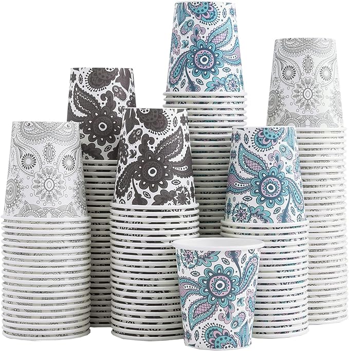 Clawsoff 300 Pack 5 oz Paper Cups Small Disposable Mouthwash Bathroom Cups | by BuyNow