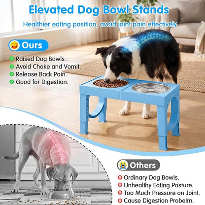 XIAZ Elevated Dog Bowls Large Breed Raised Dogs Bowl Stand Large/Medium Sized - Image 3