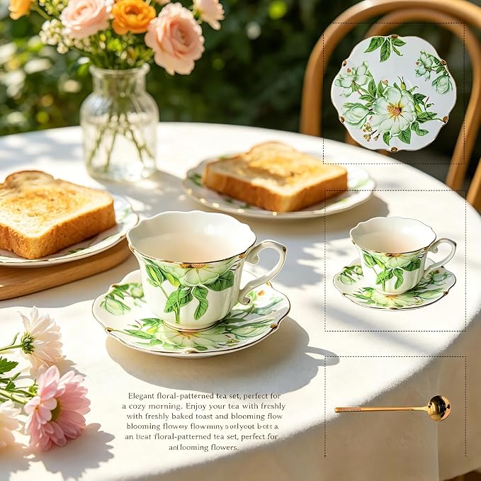 Vintage Floral Tea Cup and Saucer Set - Image 3