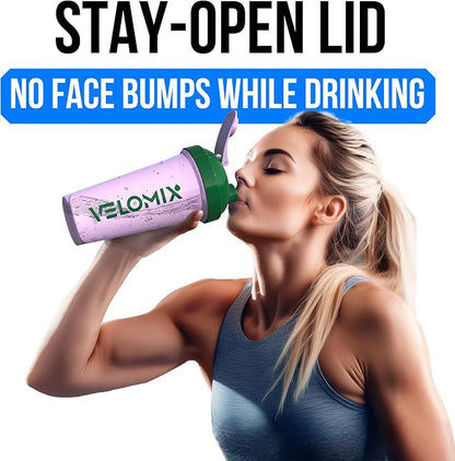 VELOMIX 2 Pack 28oz Protein Shaker Bottle - Image 7