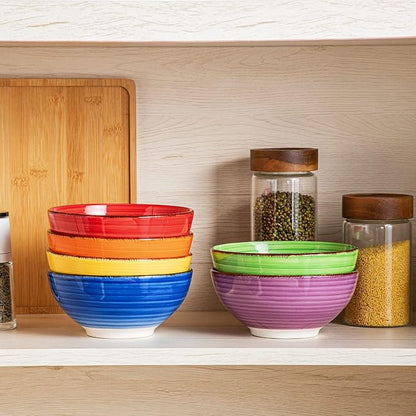 vancasso Bonita Cereal Bowls Set of 6-27 Oz Ceramic Soup Bowls, Microwave & - Image 5
