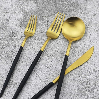 20-Piece 18/10 Stainless Steel Flatware Silverware, Luxury Dinnerware Set - Image 4