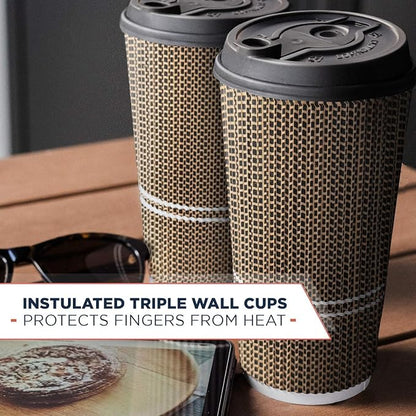 To Go Coffee Cups With Lids - 22 oz Disposable Coffee Cup With Lid. Large Togo - Image 4