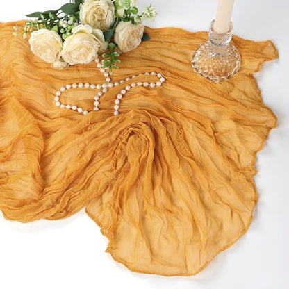 6 Pack Gold Cheesecloth Table Runner 10Ft Gauze Cheese Cloth Table Runner - Image 7