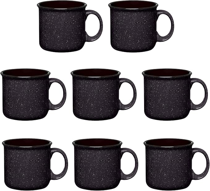 Set of 8 Ceramic Campfire Mugs – 15 Oz, Camping – Customizable by GiftsbyDesign