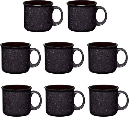 Set of 8 Ceramic Campfire Mugs – 15 Oz, Camping – Customizable by GiftsbyDesign