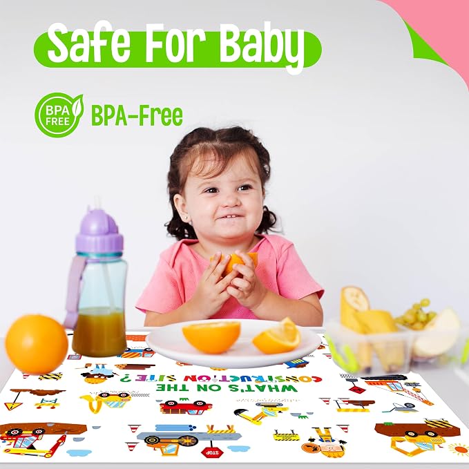 6 Pack Placemats for Kids, Non-Slip Washable, Reusable Placemat - Image 2