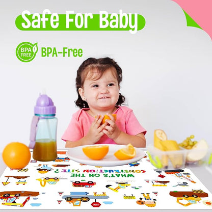 6 Pack Placemats for Kids, Non-Slip Washable, Reusable Placemat - Image 2