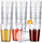 Meanplan 24 Pack Plastic Reusable Drinking Glasses Restaurant Grade 8 oz by Meanplan