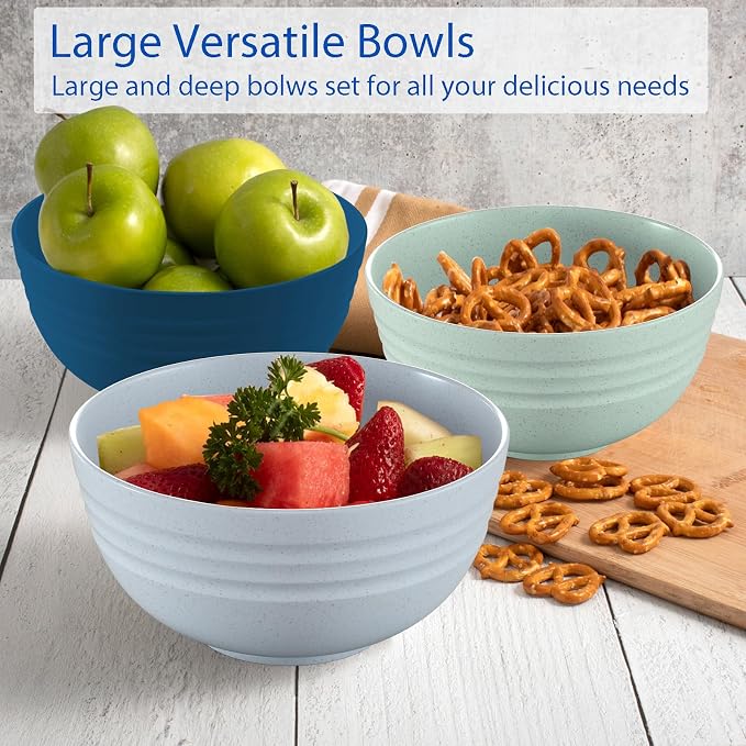 【Set of 6】 Unbreakable Soup Bowls, 34 Ounces Big Bowls Microwave and Dishwasher - Image 7