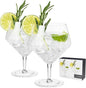 Viski Raye Angled Stemmed Gin and Tonic Glasses Set of 2 by VISKI