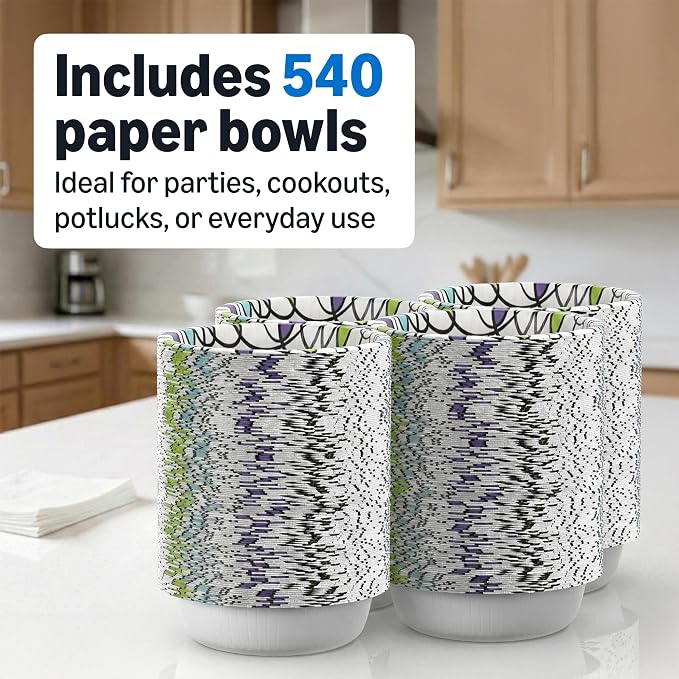 Amazon Basics Ultra Paper Bowls, 20 Oz, Disposable, Packaging May Vary - Image 5