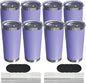 20oz Travel Coffee Tumbler 8 Pack, Lids and Straws, Stainless Steel | Double by UIRZOTN