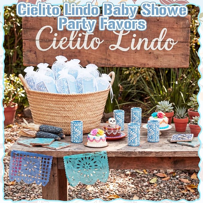 12 Set Cielito Lindo Party Favors, Handleless | Mexican Tequila Shot Glasses - Image 3