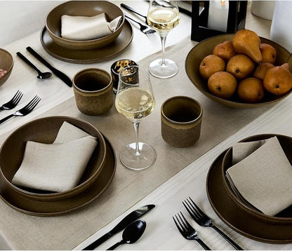 Solino Home 100% Pure Linen Table Runner Natural Woven, Fete 14 x 72 in | Table - Image 9