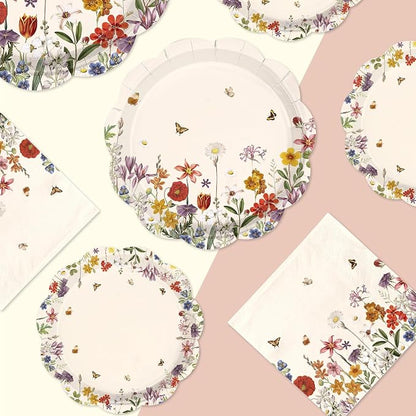 250Pcs Vintage Wildflower Party Supplies - Image 2