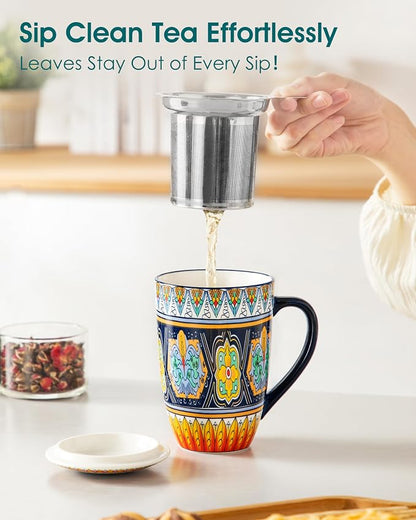 vancasso 18 Oz Tea Infuser Mug - Image 5