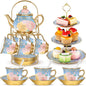 21 Pcs Ceramic Teapot Set Vintage Porcelain Tea Cups by Suttmin