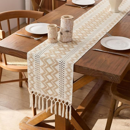Baccessor Boho Macrame Table Runner - Image 2