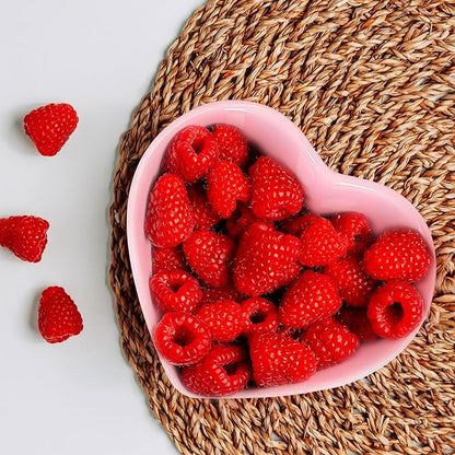 Whaline 4Pcs Heart Shape Sauce Dish Ceramic Side Dish Bowl Red Pink Jewelry Ring Dish Tray for Home Kitchen Xmas Wedding Valentine's Day Anniversary Birthday Party Decor