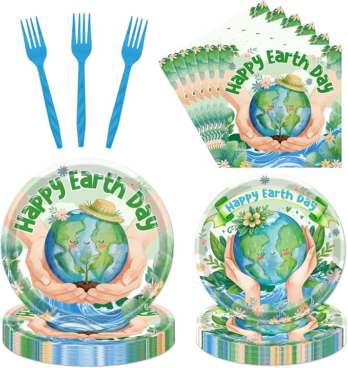 Rakuto Happy Earth Day Decorations, Environmental Protection Themed Decor by Rakuto