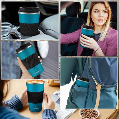 MOMSIV 17oz Travel Coffee Mug, Insulated Coffee Cup - Image 7