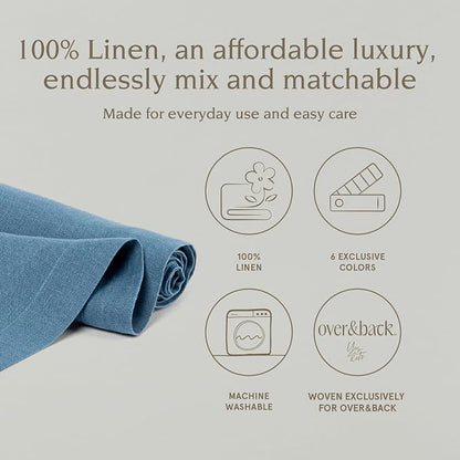 Over&Back 18x108 Washed 100% Linen Table Runner - Image 2