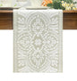 KEVA Boho Table Runner 36inches Long, Farmhouse Rustic Vintage White by KEVA
