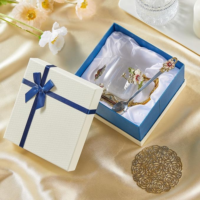 Flower Tea Cup, Gift Box for Her Mom Wife Grandma Girls Friends Valentines - Image 3
