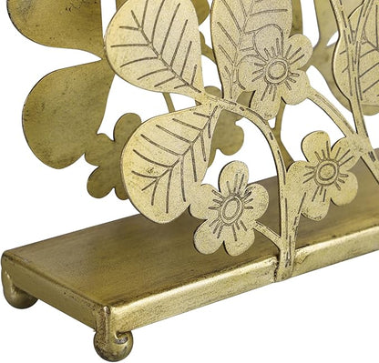 Gold Napkin Holder for Table, Iron Standing Napkin Dispenser for Kitchen Dining Room Vintage Cocktail Picnic Bar Rustic Holders for Paper Mail Bills