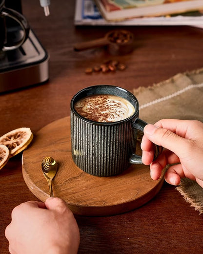 famiware Coffee Mug Set for 8, Star 12 oz Catering Mugs Cup Set - Image 5