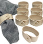 Luxury Leather Napkin Rings Set of 8, Champagne, Morgan Faux Style, Modern Cuff Design for Wedding Party Decorations, Kitchen, Holiday Table,Rust Proof,Hotel, Home, Table Accessories, Dining
