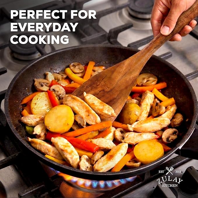 Zulay Kitchen 15-Piece Teak Wooden Utensils - Image 6