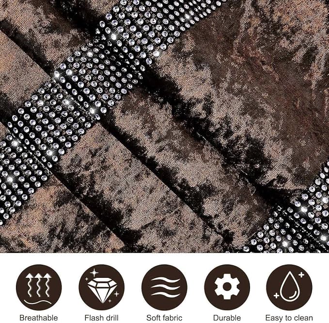 Fancy Brown Table Runner, Ombre Velvet, Modern Style - Image 5