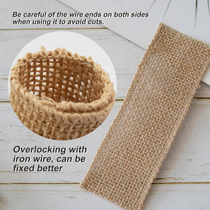 100pcs Burlap Napkin Rings - Image 3